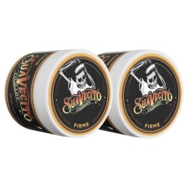 Suavecito Pomade Firme Hold 4 oz, 2 Pack - Strong Hold Hair Pomade For Men - Medium Shine Water Based Flake Free Hair Gel - Easy To Wash Out - All Day Hold For All Hair Styles