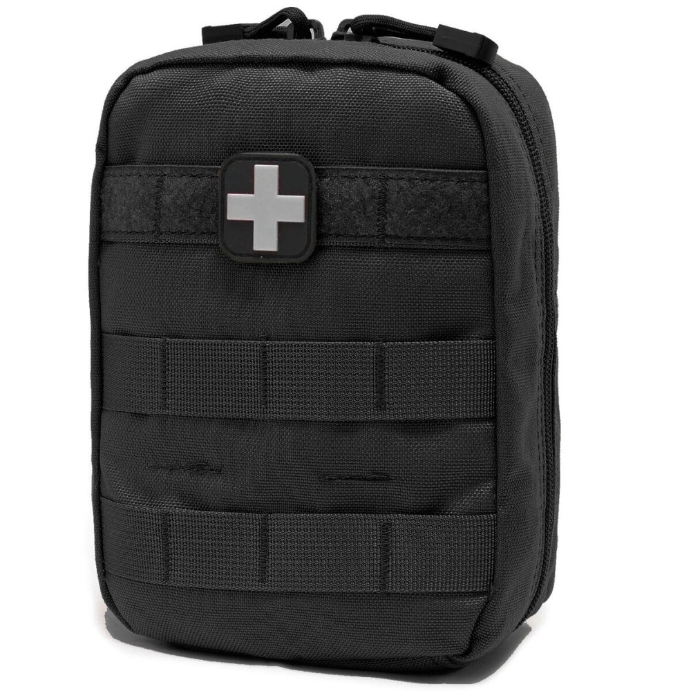 Carlebben EMT Pouch MOLLE Ifak Pouch Tactical MOLLE Medical First Aid Kit Utility Pouch (With Medical Supplies)