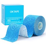 OK TAPE PRO Kinesiology Tape, 2inch x Long Roll 16ft Free Cut Tape, Elastic Athletic Tape Therapeutic Latex Free, Blue+Blue