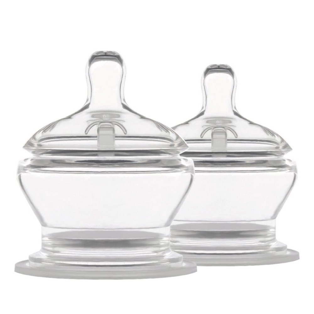 PopYum Stage 4 Extra Fast Flow Anti-Colic Nipples, 2-Pack, 9+ Months 100% Soft Silicone Natural Latch Breast-Like Bottle Replacement Nipple