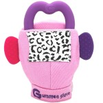Gummee Glove Baby Teething Mitten with Detachable Toy - 3-9 Months - 100% Cotton Premium Glove with Silicone Heart Ring