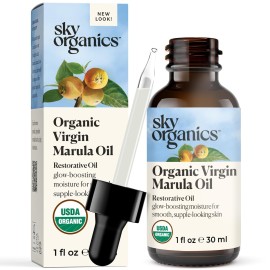 Sky Organics Organic Hemp Seed Oil for Face, 100% Pure & Cold-Pressed USDA Certified Organic to Nourish, Soothe, 8 fl. Oz.