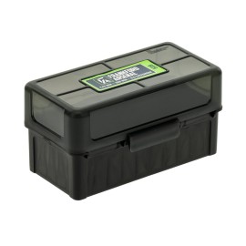 Frankford Arsenal Hinge-Top Ammo Box 514 with True Mechanical Hinge for Ammunition Storage and Organization, Holds 50 Rounds