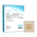 MedVanceTM Silicone - Bordered Silicone Adhesive Foam Dressing Size 2x2 (1x1 Pad), Box of 5 dressings