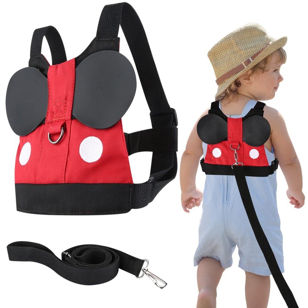 Backpack Leash for Toddlers 1-4 - Cute & Adjustable Toddler Safety Harness Leash for Baby Boys and Girls, Perfect for Disney Trips, Airports, Parks, Zoos & Crowded Places