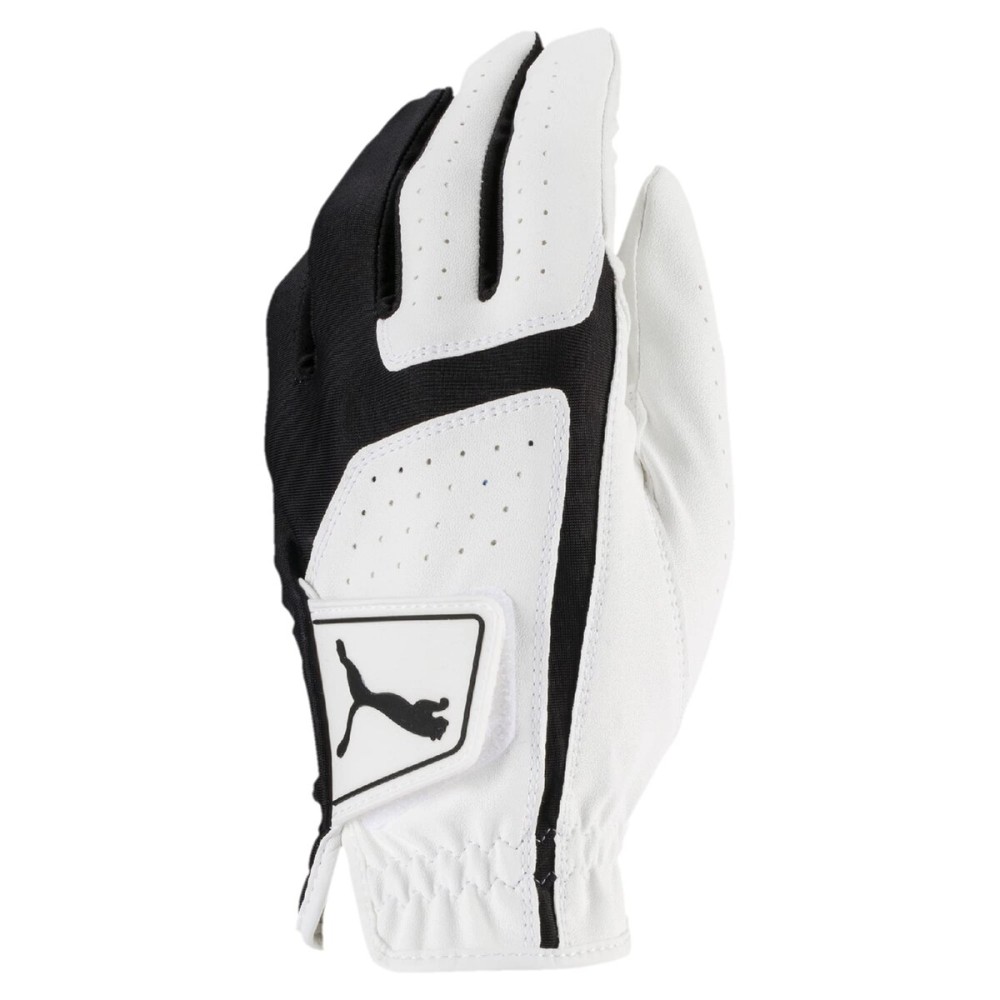 PUMA Golf Men\'s Flexlite Golf Glove (Bright White-Puma Black, Med/Large, Left Hand)