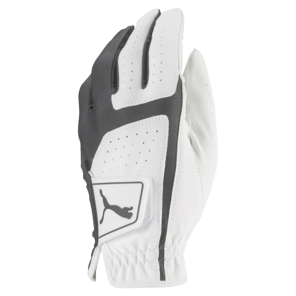 PUMA Golf Men\'s Flexlite Golf Glove (Bright White-Quiet Shade, X-Large, Left Hand)