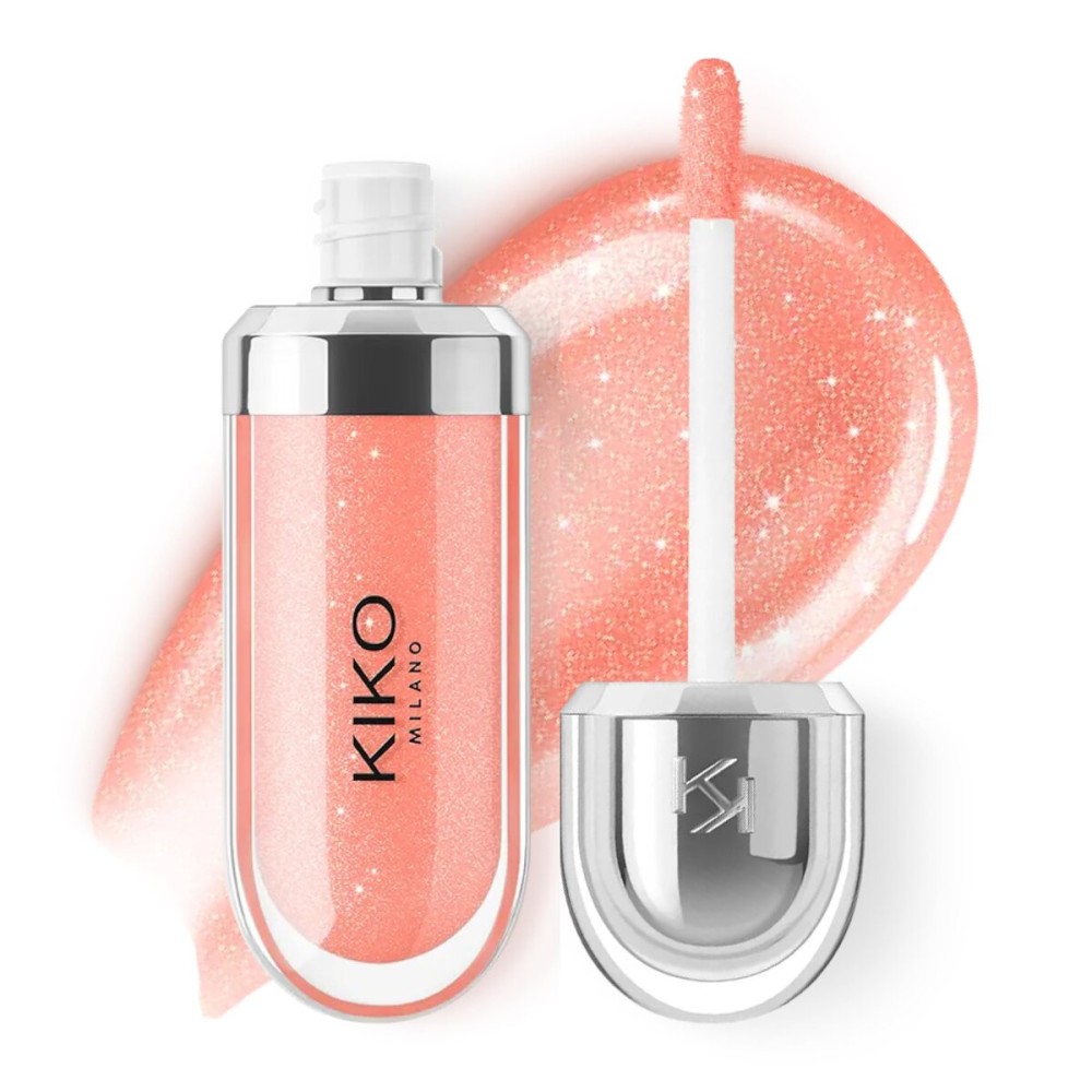 Kiko Milano 3D Hydra Lip Gloss - High Shine, Hydrating, Plumping, Non-Sticky, Moisturizing Lip Makeup - 03 Pearly Apricot - 6.5ml