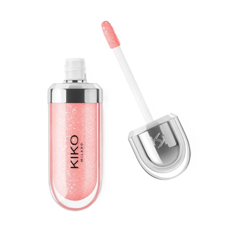 Kiko Milano 3D Hydra Lip Gloss - High Shine, Hydrating, Plumping, Non-Sticky, Moisturizing Lip Makeup - 04 Pearly Peach Rose - 6.5ml
