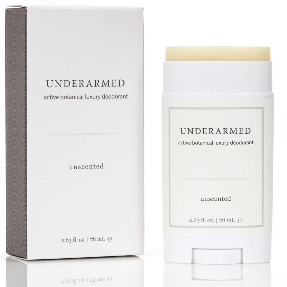 Underarmed Unscented Aluminum-Free Deodorant, Coconut + Essential Oils, Baking Soda, Raw Honey & Mineral Salt | Non-GMO Vegan Formula For Women & Men