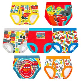 Disney Pixar Cars Toddler Potty Training Pant & Brief Combo option, Stickers & Tracking Chart In Sizes 18M, 2T, 3T, 4T