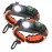 Nexfinity One Survival Paracord Bracelet - Tactical Emergency Gear Kit with SOS LED Light, 550 Grade, Adjustable, Multitools, Fire Starter, Compass, and Whistle - Set of 2 (Orange)