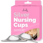 LIVELLA - Original Silver Nursing Cups - Made in Germany with 999 Silver - Universal Fit - Protect and Soothe Sore Nipples - Silver Nipple Shields for Breastfeeding - FDA-Registered