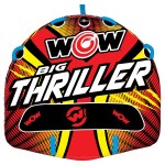 WOW Sports - Big Thriller Towable Deck Tube for Boating - 1-2 Person 340 lbs Capacity - Inflatable Boat Tube for Water Sports - Youth & Adults