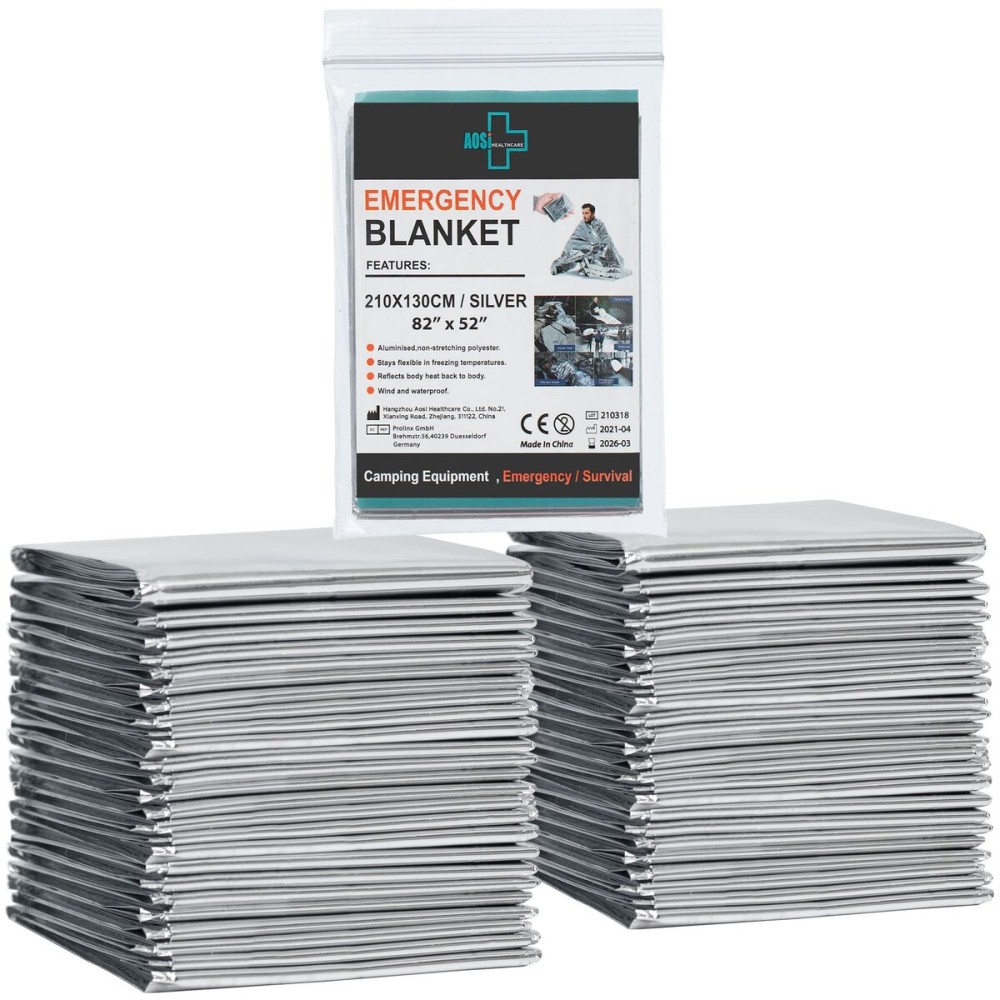 General Medi Emergency Blanket (12-Pack),Emergency Silver Foil Blanket- Perfect for Outdoors, Hiking, Survival, Marathons or First Aid