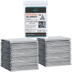General Medi Emergency Blanket (12-Pack),Emergency Silver Foil Blanket- Perfect for Outdoors, Hiking, Survival, Marathons or First Aid