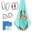 Aerial Silk Yoga Hammock & Swing for Home, Inversion Exercises, Starter Kit for All Levels - Durable with Extension Straps, Carabiners, and Pose Guide