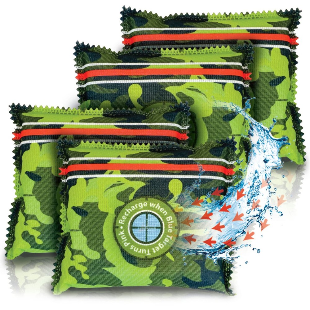 Zarpax Gun Safe Dehumidifier Camouflage - Rechargeable Desiccant Dehumidifier Bags - Reusable & Absorbs Moisture & Humidity - 4x Pack