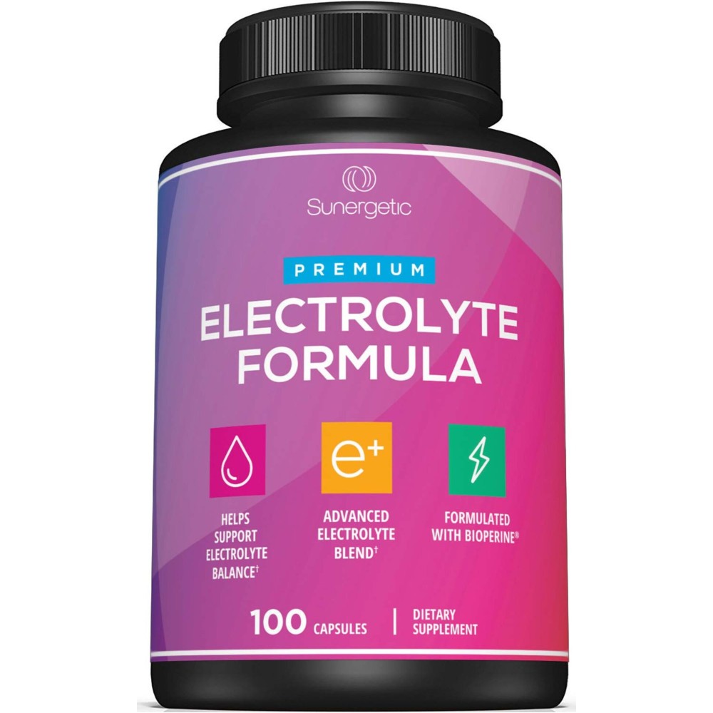 Premium Electrolyte Capsules - Support for Keto, Low Carb, Rehydration & Recovery - Electrolyte Replacement Tablets - Includes Electrolyte Salts, Magnesium, Sodium, Potassium - 100 Capsules