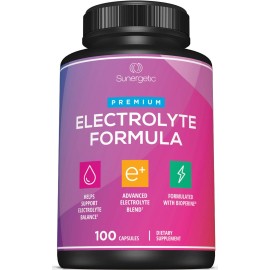Premium Electrolyte Capsules - Support for Keto, Low Carb, Rehydration & Recovery - Electrolyte Replacement Tablets - Includes Electrolyte Salts, Magnesium, Sodium, Potassium - 100 Capsules