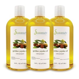 Soapeauty Golden Jojoba Oil | 100% Pure & Natural | Unrefined, Cold Pressed, Hexane Free | Moisturizing Oil for Skin, Face, Hair & Nails | 48 fl oz