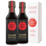 San-J - Gluten Free Tamari Soy Sauce - Specially Brewed - Made with 100% Soy - 10 oz. Bottles - 2 Pack - Includes a Collector\'s Tin