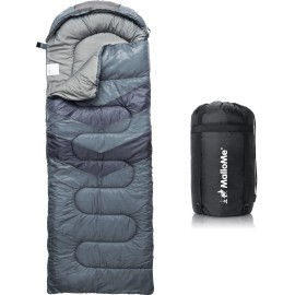 MalloMe Sleeping Bags for Adults Cold Weather & Warm - Backpacking Camping Sleeping Bag for Kids 10-12, Girls, Boys - Lightweight Compact Camping Essentials Gear Accessories Hiking Sleep Must Haves