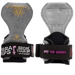 Cobra Grips PRO Weight Lifting Gloves Heavy Duty Straps Alternative Power Lifting Hooks Best For Deadlifts With Adjustable Neoprene Padded Wrist Wrap Support Bodybuilding (FIT Charcoal Leather)