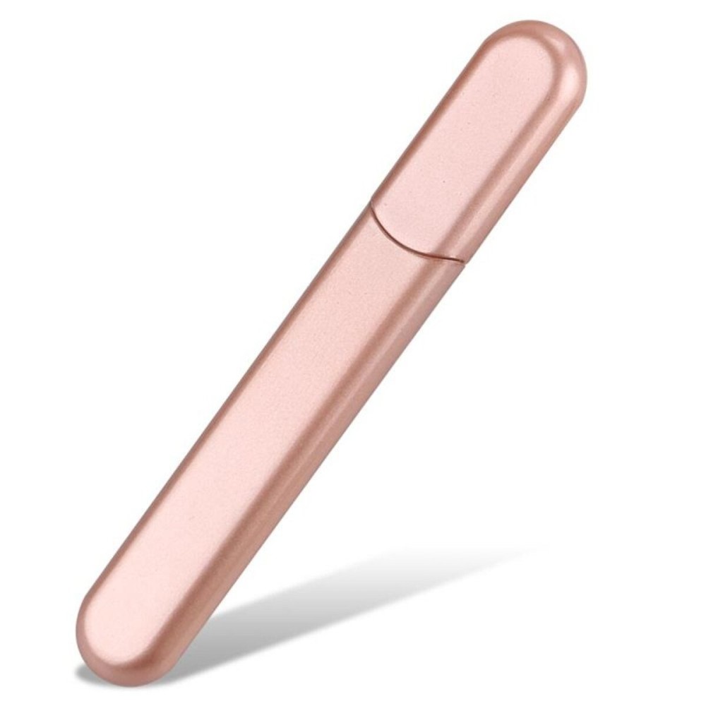 MiDenso Premium Glass Nail File with Case, Crystal Diamond Salon Best Beauty Nail Buffer for Natural and Acrylic Nails Christmas Gift for Woman and Man,Pink