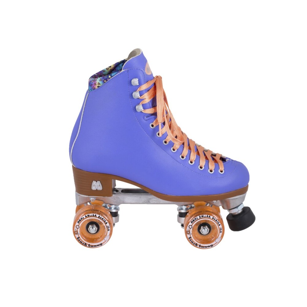 Moxi Beach Bunny Roller Skates for Women - Colorful, Precision-Fit Skate with High-Rebound Wheels, Moisture-Wicking Lining & Padding, Roller Skates, Periwinkle Sunset - 10