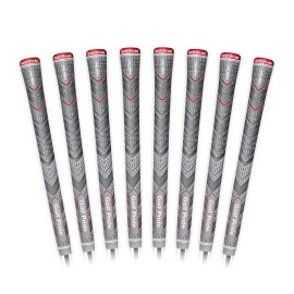 Golf Pride MCC Plus4 ALIGN Golf Club Grip - All-Weather Hybrid Grip with Raised Ridge Technology & Larger Lower Hand - Brushed Cotton Cord & Pebbled Texture - Standard - 8 Pack