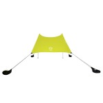 Neso Grande Portable Beach Tent Sun Shelter - Lightweight Beach Shade Canopy - Easy Setup for Family Outings - Patented Reinforced Corners - UPF 50+ Sun Protection - 7ft Tall, 9 x 9ft - Lemon
