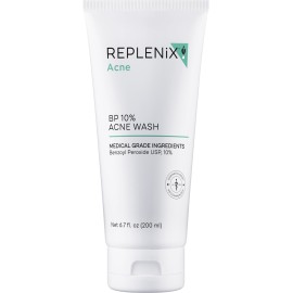 Replenix BP Acne Face Wash, 6.7 Fl Oz, Non-Oily Benzoyl Peroxide Facial Cleanser with Medical-Grade Ingredients for Acne-Prone Skin, Gently Unclogs & Refines Pores, Non-Drying & Non-Irritating