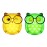 2 PCS Owl LED Plug in Night Light for Kids- Wall Lamp Take Good Care Children Sleep Light Sensor Auto Controlled Nightlights for Baby Nursing (Yellow+Green)