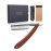 Zertone Straight Razors for Men Kit with Strop - Straight Edge Razor Natural Wood Scale - Sharp, High Hardness Carbon Steel Cutthroat Straight Razor Shaving Kit, Vintage Wood Handle, Barber Razor