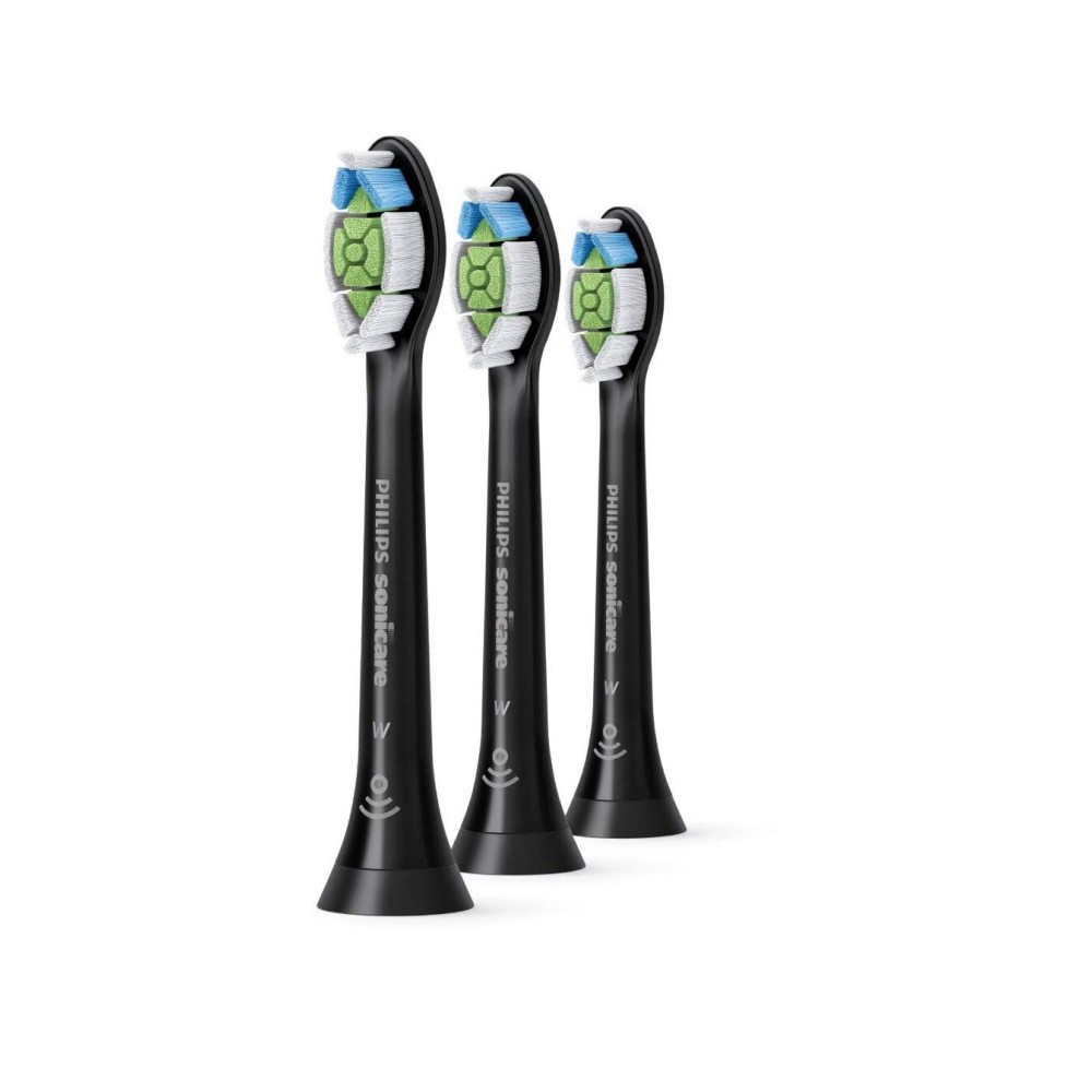Philips Sonicare W DiamondClean - Genuine Replacement Electric Toothbrush Heads, Black, 3 Pack, HX6063/95