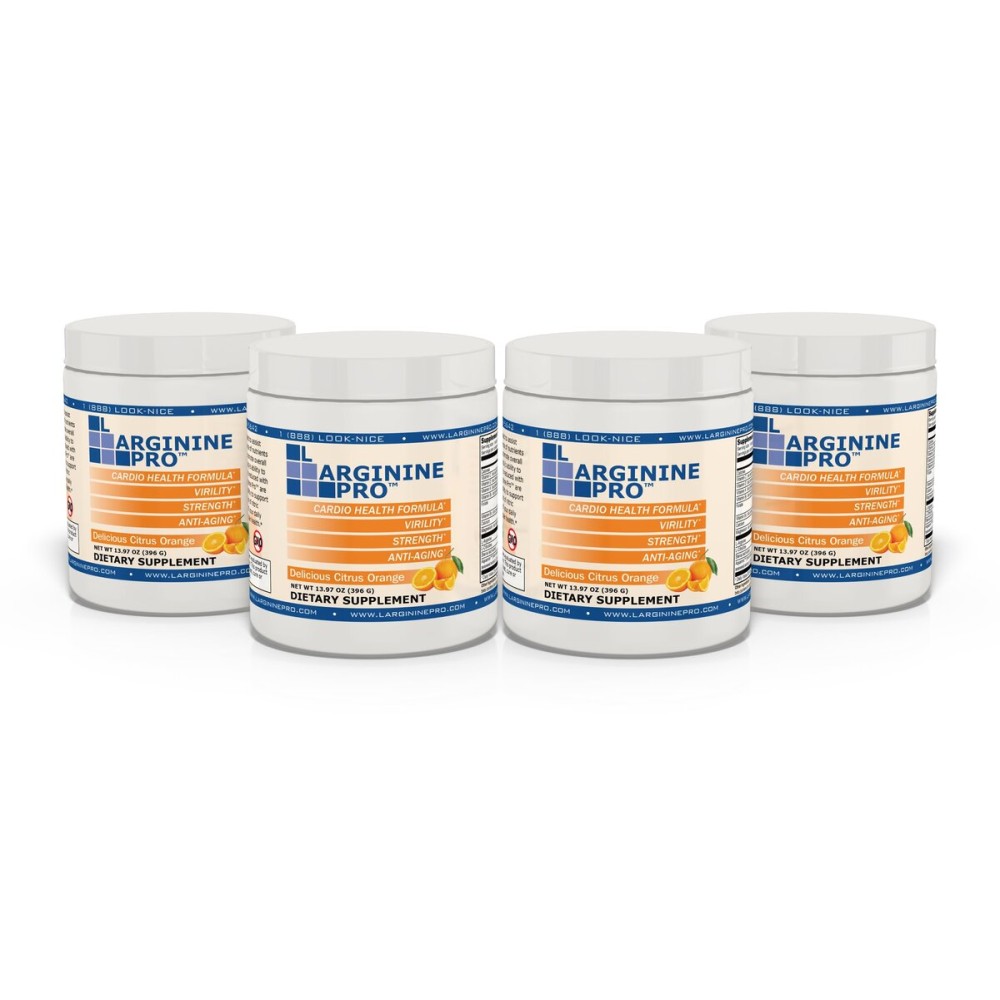 L-ARGININE PRO | 5,500mg L-Arginine Plus L-Citrulline 1,100mg Orange Powder Drink Mix Supplement for Increased Nitric Oxide Production