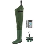 TIDEWE Hip Wader, Lightweight Hip Boot for Men and Women, 2-Ply PVC/Nylon Fishing Hip Wader Green Size 10