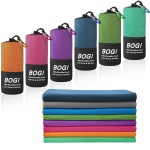 BOGI Microfiber Travel Sports Towel-Quick Dry Towel, Soft Lightweight Microfiber Camping Towel Absorbent Compact Travel Towel for Camping Gym Beach Yoga Swimming Backpacking (S:16\'\'x32\'\',2Pcs-Purple)