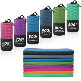 BOGI Microfiber Travel Sports Towel-Quick Dry Towel, Soft Lightweight Microfiber Camping Towel Absorbent Compact Travel Towel for Camping Gym Beach Bath Yoga Swimming Backpacking (M:40\'\'x20\'\'-Blue)