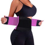 VENUZOR Waist Trainer Belt for Women - Waist Cincher Trimmer - Slimming Body Shaper Belt - Sport Girdle Belt (UP Graded)(Purple,Small)