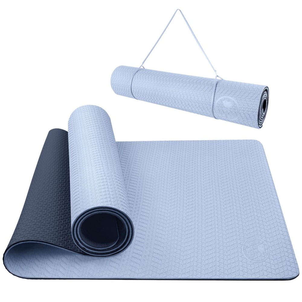 IUGA Yoga Mat Thick Non Slip Anti-tear Pilates Mat Eco Friendly Hot Yoga Mats for Workout & Exercise(72x 24x 6mm)