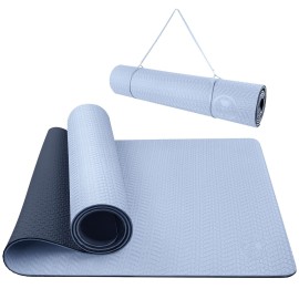 IUGA Yoga Mat Thick Non Slip Anti-tear Pilates Mat Eco Friendly Hot Yoga Mats for Workout & Exercise(72x 24x 6mm)