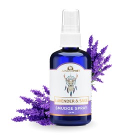 Lavender and Sage Smudge Spray (4oz) Calm & Clear - Smudge Mist for Cleansing Negative Energy - Smokeless Sage Water Spiritual Room Spray - USA Made