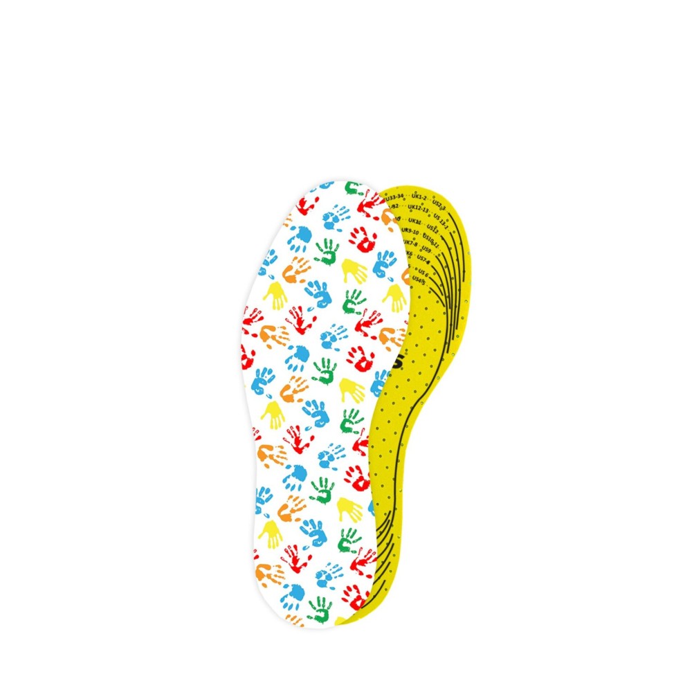 Kids Insoles Cut to Fit - Breathable Shoe Inserts for Children & Toddler, Prevent Blisters Keep Feet Fresh, Up to 23cm / 9 inch - Kaps Arieto