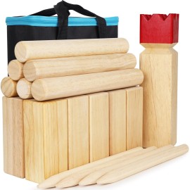 Juegoal Kubb Game Set Backyard Game Set Outdoor Tossing Game Set with Carrying Bag