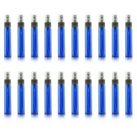 ZbFwmx 20 Pack Set 10ML Protable Refill Bulk Atomizer Spray Travel Perfume Bottle Hydrating Empty Bottle (Blue)