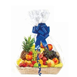 Purple Q Crafts Clear Basket Bags, Large Clear Cellophane Wrap for Baskets & Gifts 30x 40 1.5 Mil Thick (10 Pack)