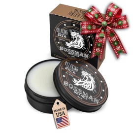 Bossman Relaxing Beard Balm for Men (Stagecoach Scent) - Tames, Relaxes, Thickens & Softens for Ultimate Beard Care - Made in USA