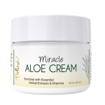 Deluvia Miracle Aloe Cream | Face & Body Moisturizer with Vitamin E & Organic Aloe Vera | Hydrating, Soothing for Dry Skin | Psoriasis, Eczema - 2 oz Compact Travel Size